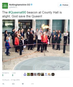 Queen, nottingham, nottinghamshire, birthday, royal family,