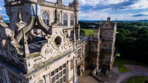 wollaton,hall,sky,drone,aerial,photography