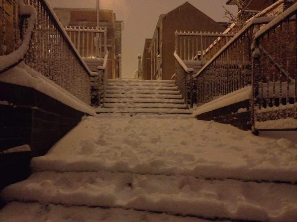 Standard Hill steps snow Notts TV News The heart of Nottingham news