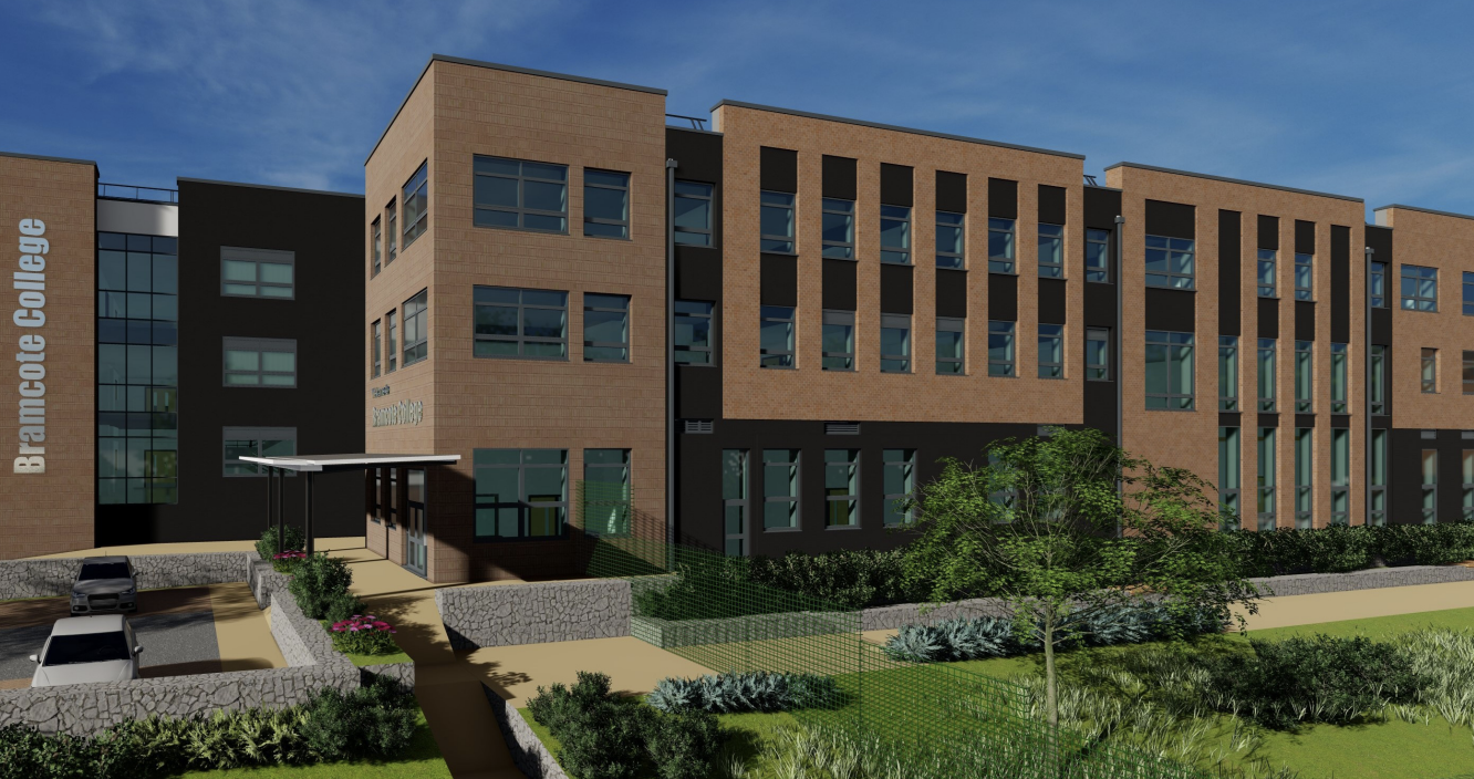 The new designs for Bramcote College (credit Broxtowe Borough Council