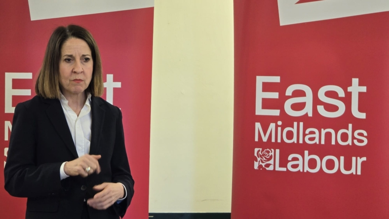 Liz Kendall, Work and Pensions Secretary, speaking in Ollerton (LDRS)