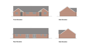 The proposed visuals of the bungalow homes that could be built on Mansfield Road